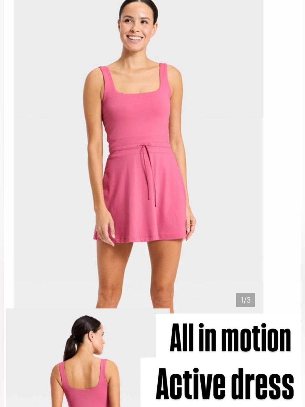 all in motion Hot Pink Tank Mini Dress